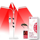 Akarishin Red Light Therapy Lamp- 660nm Red Light,850nm & 940nm Infrared Light Therapy with Height Adjustable Stand,Timer with Digital Display - Effective for Body Pain and Skin Vitality，3 Head