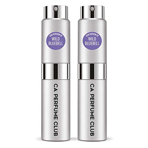 CA Perfume Impression of J. Mlon Wild Bluebell For Women & Men Replica Version Fragrance Dupes Concentrated Long Lasting Eau de Parfum Spray Refillable Atomizer Bottle 0.27 Fl Oz-X2