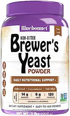 Bluebonnet Nutrition Super Earth Brewers Yeast Powder, Super Food, Whole Food, Source for Vitamins, Great Tasting, Vegan, Vegetarian, Non GMO, Gluten Free, Soy Free, Milk Free, Kosher, 2 lb
