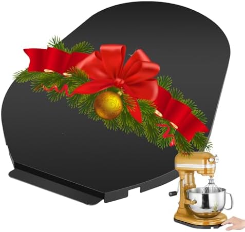 Upgrade Mixer Slider for Kitchenaid Mixer,Sliding Tray Kitchen Appliance Slide Tray Mixer Mover Mixer Mat with Smooth Rolling Wheels for Kitchenaid Series (Black, 5-8 Qt)