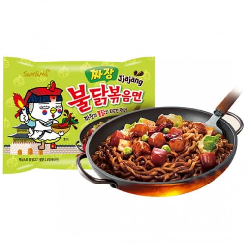 Samyang Buldak Hot Chicken Spicy Ramen Korea Instant Packaged Noodles,4.94 oz,Jjajiang,5 Pack