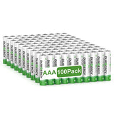 DURNERGY AAA Batteries, AAA Batteries 100 Pack, 10 Years Shelf Life, Triple AAA Batteries 1200mAh for Remote Control, Piles AAA, LR03 Alkaline