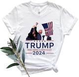 Trump Fist Pump Shot At T-Shirt, Trump Assassination Shirt, Trump Shooting T-Shirt, Never Surrender, Republican Shirt, President Trump Shirt, Trump 2024,Trump Shot Photo T-Shirt,You Missed Shirt