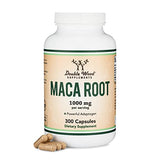 Maca Root Capsules for Women and Men, 300 Count (1,000mg of Black, Red, Yellow Maca Powder per Serving) Grown in Peru (for Energy, Performance, Motivation) by Double Wood