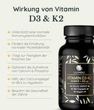 LUONDU Vitamin D3, 20,000 IU + Vitamin K2 MK7, 200 mcg Depot (180 Capsules High Dose and Vegan) Vitamin D3 K2 Capsules, High Dosage, One Capsule Every 20 Days, No Additives, Made in Germany