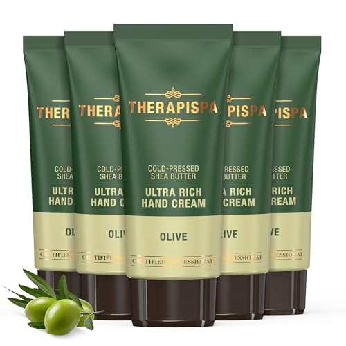 Ultra Rich Hand Cream – Intensive Hydration & Repair for Dry, Chapped Hands | Enriched with Shea Butter, Ceramides, Niacinamide (B3) & Panthenol (B5) (Olive, 1.7 fl oz, Pack of 5)