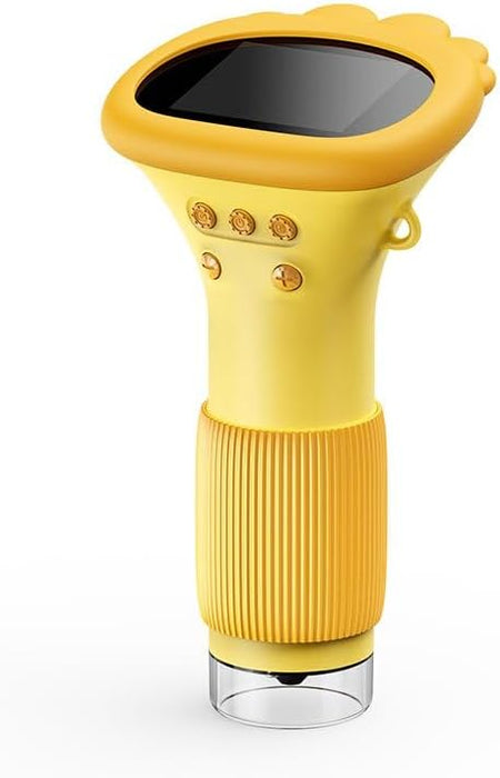 Handheld Microscope 2 Inch Screen 6 Brightness Levels Real Time HD Imaging Microscope for Hair (Orange)