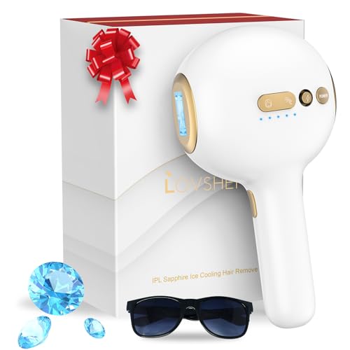 Laser Hair Removal, IPL Laser Hair Removal for Women and Men, 32°F Sapphire Ice Cooling System, Laser Hair Removal Device At Home, Almost Permanent Painless Whole Body Hair Removal