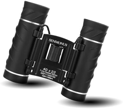 40x22 Compact Small Binoculars for Adults and Kids, Lightweight Pocket Binoculars for Bird Watching, Travel, Concerts, Sports, Camping and Hiking with Weak Light Night Vision (BAK4 Prism FMC Lens)