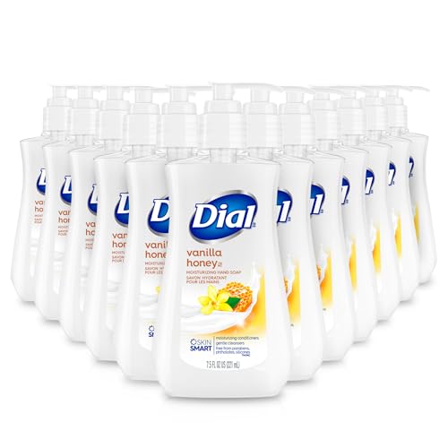 Dial Liquid Hand Soap, Vanilla Honey, 7.5 fl oz, Pack of 12