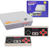 Wireless Retro Game Console, ANGFA Classic Mini Gaming Console, Built-in 620 Video Games with 2 Classic Wireless Controllers, AV Output 8-Bit Game System - Plug and Play, Nostalgia Gifts