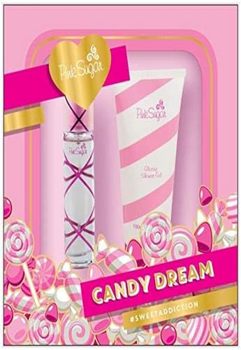 Pink Sugar Eau de Toilette Perfume for Women, Floral + Fruity Scent, Notes of Raspberry, Cotton Candy, and Vanilla, Sweet and Sensual Fragrance