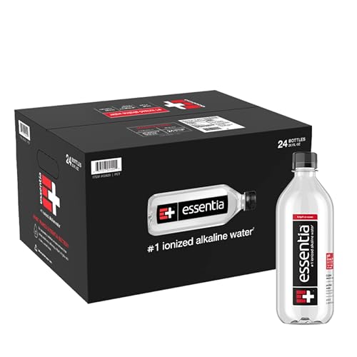 Essentia Bottled Water LLC, Ionized Alkaline Water; 99.9% Pure, Infused with Electrolytes, 9.5 pH or Higher a Clean, Smooth Taste, 20 Fl Oz (Pack of 24)