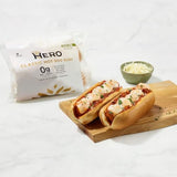 Hero Classic Hot Dog Bun - Delicious Rolls & Net Low Carb Hot Dog Buns | High Fiber, 0g Net Carbs, 0g Sugar & 90 Calories Per Serving | (16 Buns, Pack of 2)