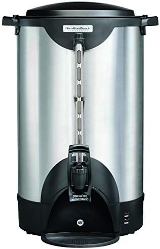 Hamilton Beach Commercial 100 Cup Stainless Steel Coffee Urn (HCU100S), Double Wall, 120V