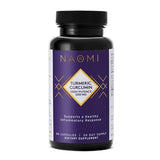 NAOMI Turmeric Curcumin High-Potency 1,200 mg, 95% Curcuminoids & BioPerine Black Pepper Extract to Boost Absorption up to 2000%, Extra-Strength Joint, Muscle, Brain Support, 60 Caps, 30-Day Supply