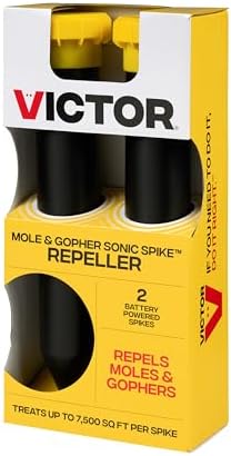 Victor M9012 Mole and Gopher Chemical Free Sonic Spike - Outdoor Mole and Gopher Repellent