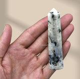 Rainbow Moonstone Crystal Towers ~ Natural Healing Crystal Point Obelisk for Reiki Healing and Crystal Grid (3" to 4" INCH)