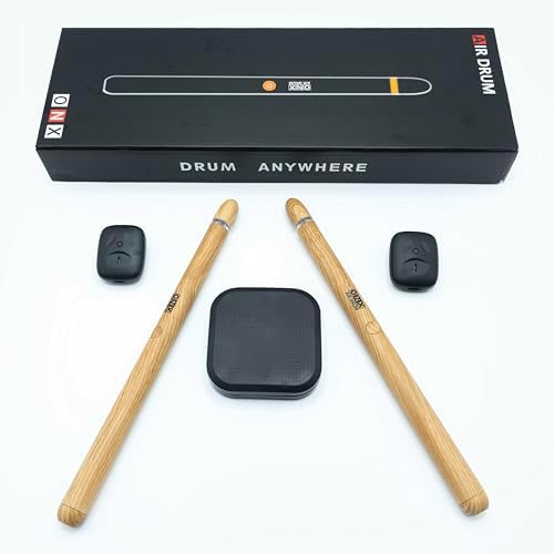 Virtual Air Drum Set Electric Drumsticks Air Drum Sticks 3rd Gen., Air Drum with Drumsticks, Pedals, Bluetooth and 8 Sounds, Electronic Drum Set for Adults, Kids, Gift