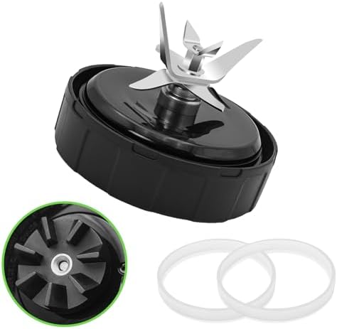 [New Model]SS101 Replacement Blade for Ninja Blender Accessories, 7-Fins Blender Blade Compatible with Nutri Ninja Foodi Power Blender SS150,SS151,SS300,SS350,SS351,CO351B,SS100,SS101,SS101C,SS101TGT