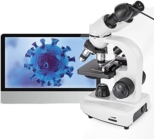 Laboratory Optical Microscope, 6000-20000 X Student Teaching Microscope, Electronic Eyepiece Connected to Computer, Can Be Matched with Display Screen,20000X-A