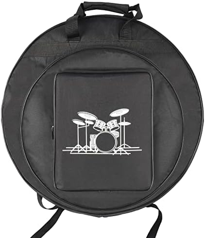 Tosnail 22" Cymbal Gig Bag with Carry Handle, Durable Shoulder Straps and Double Pockets, Great for Dust-Proof Storage