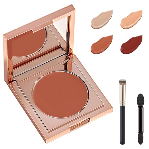 Colored Clay CC Undereye Corrector, Color Corrector for Dark Circles with Brush, Under Eye Concealer, Conceal & Brighten Dark Circles, Under Eye Hydrating Concealer (Orange, 1)