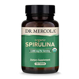 Dr. Mercola Organic Spirulina Dietary Supplement, 2,000 mg per Serving, 30 Servings (120 Tablets), Supports Normal Immune and Inflammatory Responses*, Gluten Free, USDA Organic