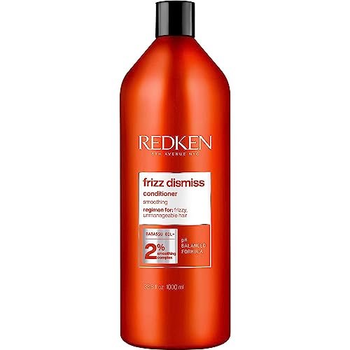 Redken Frizz Dismiss Sulfate-Free Conditioner For Frizzy Hair - Controls Frizz, Moisturizes and Smooths For Silky Hair