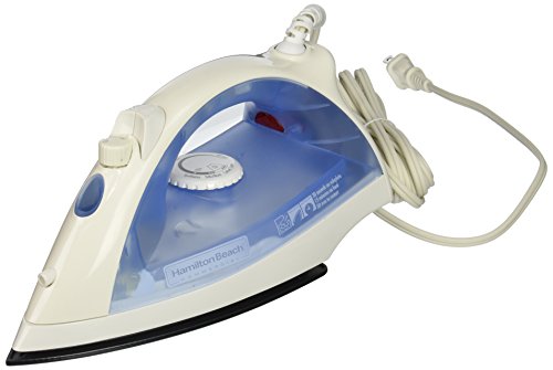 Hamilton Beach Commercial Lightweight Steam Iron with 3-Way Automatic Shutoff and Nonstick Soleplate (HIR200R), White