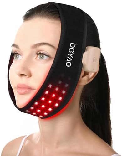 Cordless Red Light Therapy for Neck Chin Firming and V Face Lifting, Portable 8 Color Light Therapy Wrap for Hand Feet Wrist Pain Relief, Infrared Light Therapy Pad