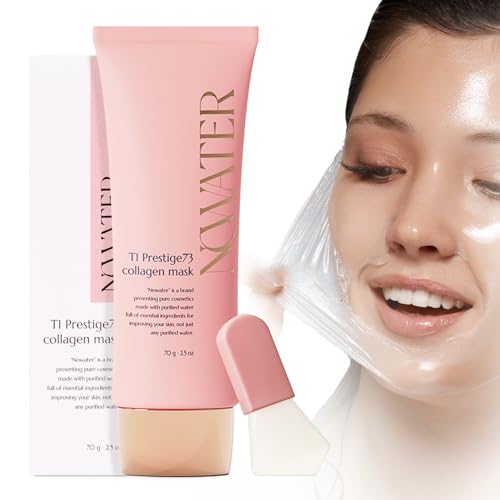 NOWATER Collagen Wrapping Mask, Elasticity Improving, Hydrating, Firming - Hydrolyzed Collagen & Peptides, Glass Skin Peel Off Mask, Korean Skincare for Face(2.5 fl.oz)