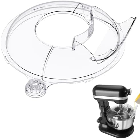 Pouring Shield for KitchenAid 6-7 Qt Bowl Lift Mixer,Fit for Stainless Steel Bowls (Only),Food Grade Pouring Shield Mixers Bowl Cover Splash Guard for Kitchen aid Accessories and Attachments,Upgraded