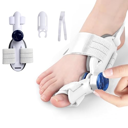 Adjustable Bunion Corrector for Women Big Toe Bunion Corrector for Men Adjustable Fit for All Foot Sizes (White)