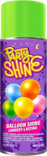 Party Shine Balloon Shine Spray, Silicone Spray for Latex Balloons, Balloon Spray Shine, Waterproof, Fragrance-free and Less Slippery Formula, Perfect for Balloon Décor, Parties, Events, 13oz (1 Pack)