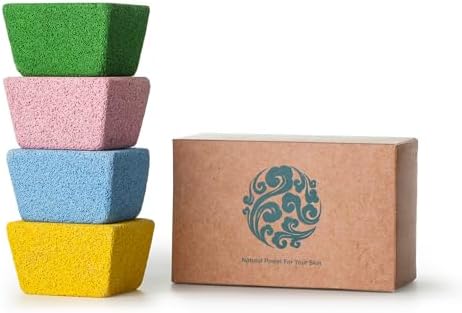 Multi-Color Pumice Stone Set – Ergonomic Trapezoid Foot File, 4-Pack in Pink, Yellow, Blue, & Green – Ideal for Callus Removal, Dead Skin Exfoliation,Cracked Heel Treatment – Durable & Thick