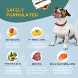 PetScy - Dog Itch Relief with Fatty Acids, EPA, DHA, & Omega, Nutritional Support, Chews for All Ages, Pork Flavor, 30 Chews