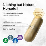 MAUWE HERBS Horsetail Herb Capsules - Organic Horsetail Powder 800mg - Boost Hair Growth & Thickness, Reduce Hair Fall - 100 Vegan Pills