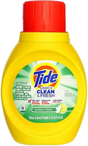 Tide Simply Clean and Fresh Daybreak Fresh Scent Liquid Laundry Detergent, 25 Fluid Ounce - 6 per case.