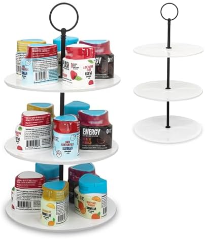 Flavor Pods Holder for Ninja Thirsti Flavored Water Drops, Holds 15 Pods Storage Rack for Ninja Thirsties Drink System, Acrylic Pods Organizer for Ninja Thirsty, White