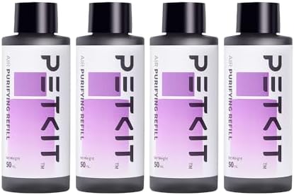 PETKIT Air Purifying Refills for PuraX PuraMax Self-Cleaning Cat Litter Box, 100% Natural Ingredients Odor Remover, 4 Bottles Odor Eliminating Replacement Refills, Quickly Odor Control