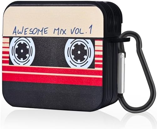 Case for AirPod 4 with Keychain, Cute Cassette Tape Design Soft Full Protective Cover for AirPods 4th Generation 2024 Released