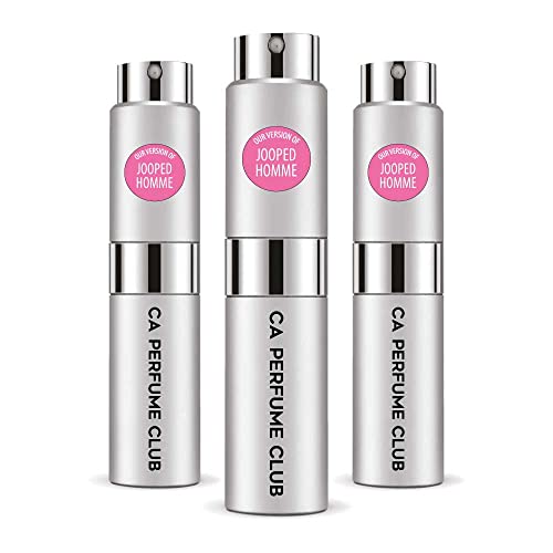 CA Perfume Impression of Jooped Homme For Men Replica Version Fragrance Dupes Concentrated Long Lasting Eau de Parfum Spray Refillable Atomizer Bottle 0.27 Fl Oz-X3