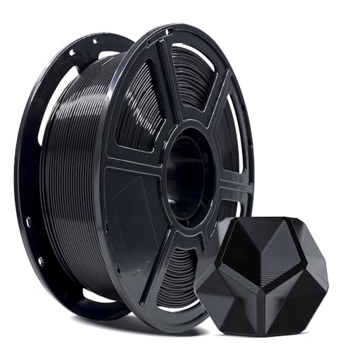 FLASHFORGE 3D Printer Filament, PLA PRO Filament 1.75mm, 1KG Spool (2.2lbs), Dimensional Accuracy +/- 0.02mm for FDM 3D Printers, Better Tenacity & No Knotting (Black)