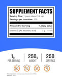 BulkSupplements.com Ascorbic Acid Powder - Vitamin C Supplement, Ascorbic Acid Food Grade - Powdered Vitamin C, Immune Support - Gluten Free, 1g per Serving, 250g (8.8 oz) (Pack of 1)