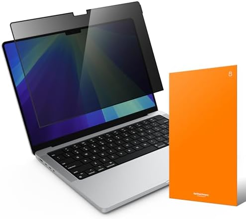 UPPERCASE GhostView Premium Ultra Thin 2-Way Privacy Screen Protector, Bubble-free Air-ttach Technology, Non-Magnetic, Removable, Compatible with MacBook Air 13" 2024 2022 with M3/M2