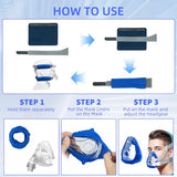 NATAKU CPAP' Mask Liners Kit - Compatible with AirFit F20 & AirTouch F20 for Reducing Air Leakage, Soft Strap Covers for Most Headgear Strap Reduce Red Mark, NOT for Mirage Quattro, F30/Nasal Mask