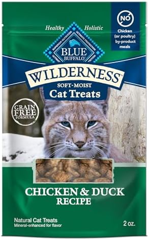 Blue Buffalo Wilderness Soft Cat Treats, Made with Natural Ingredients, Chicken & Duck Recipe, 2-oz. Bag