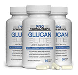 Glucan Elite – 85% Beta 1,3D Glucan 500mg - 60 vcaps | 85% Minimum Active 1,3 Linkage Ultra-Potency Beta Glucan – Highest Bioavailability with BGF-Immune (Pack of 3)