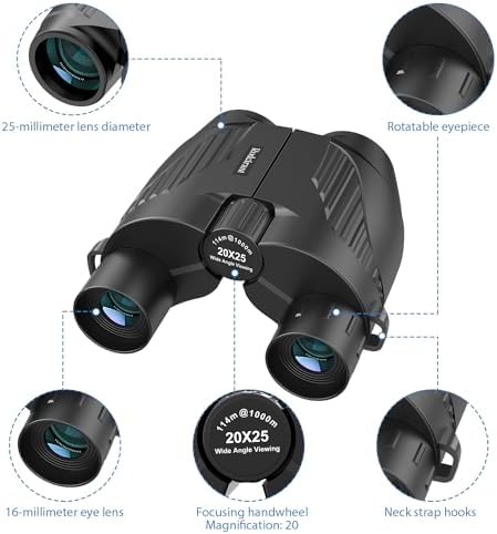 20x25 High Powered Binoculars for Adults and Kids,Compact HD Waterproof Binoculars Durable and Clear BAK4 Prism FMC Lens,Suitable for Bird Watching,Sightseeing and Outdoor Sports